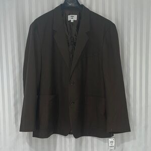 Mode Of One Men's Relaxed-Fit Brown Single-Breasted Sports Coat Blazer XXL NWT